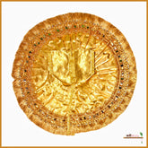 Blended Thread Lace Work Golden Poshak